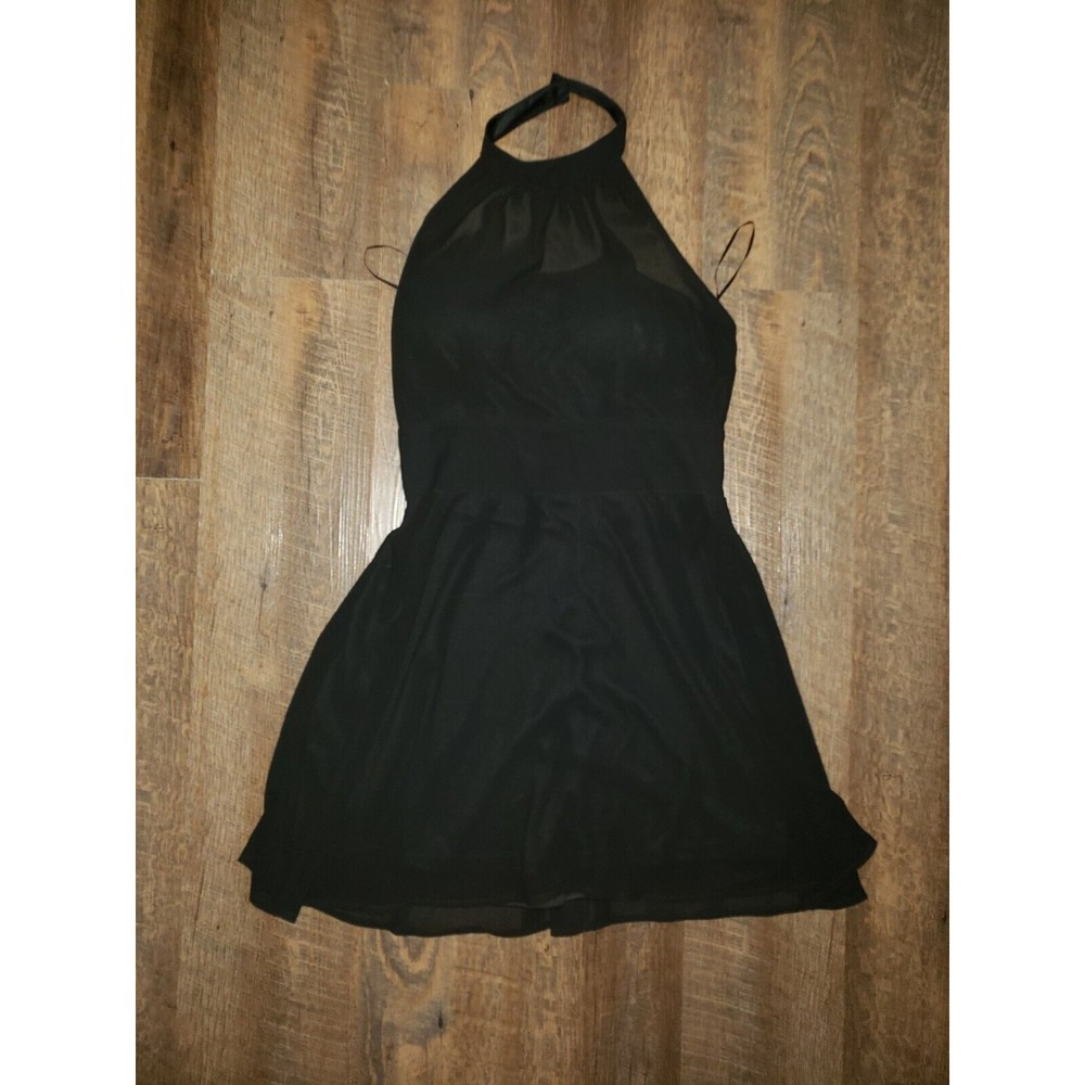 Womens L Sexy Sheer Sleeveless A Line Short Cocktail Dress